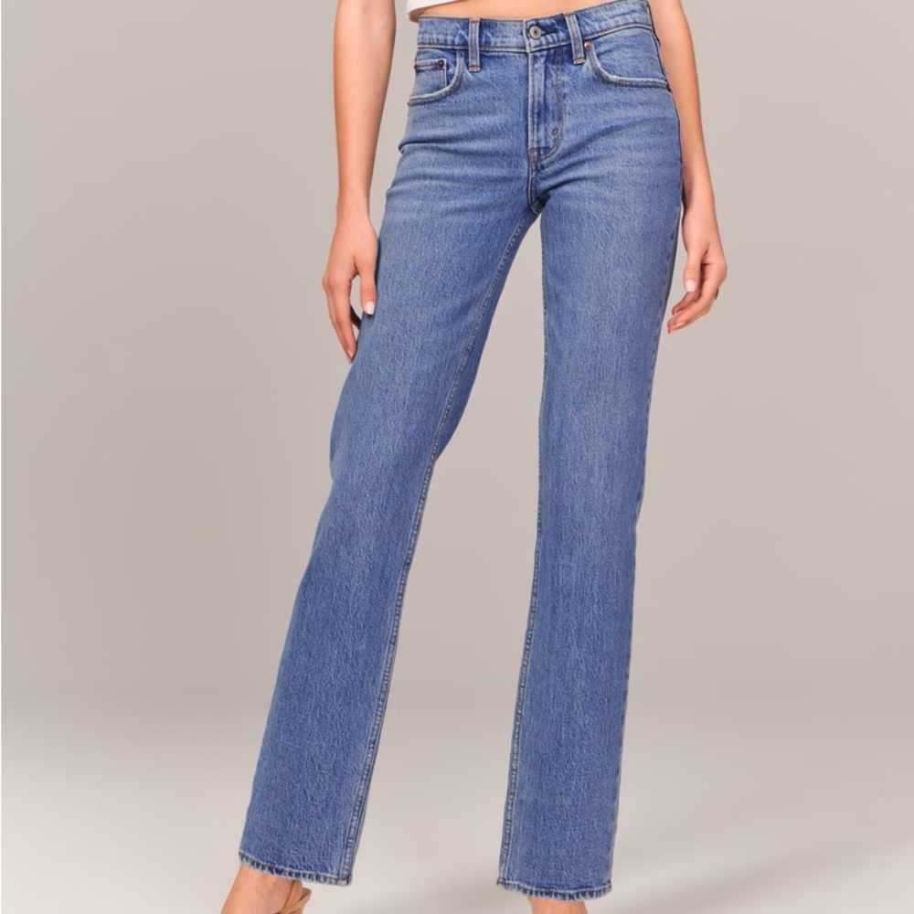 Abercrombie Straight Mid Rise Jean